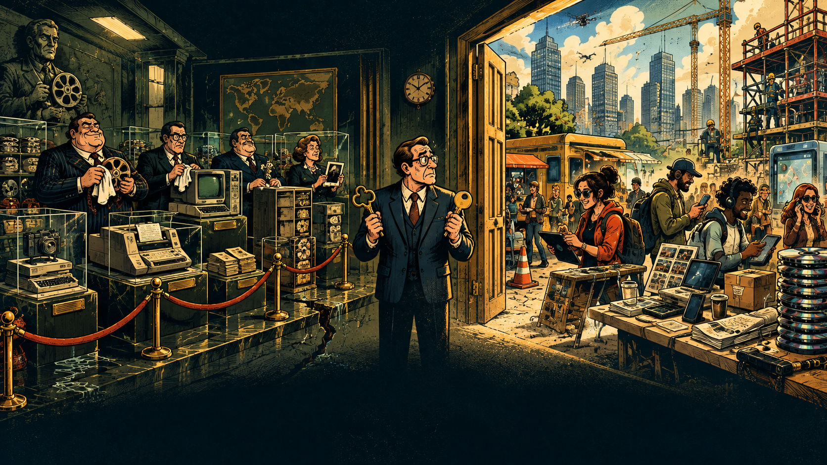 A manager chooses between an immaculate sinking past and a risky unfinished future.